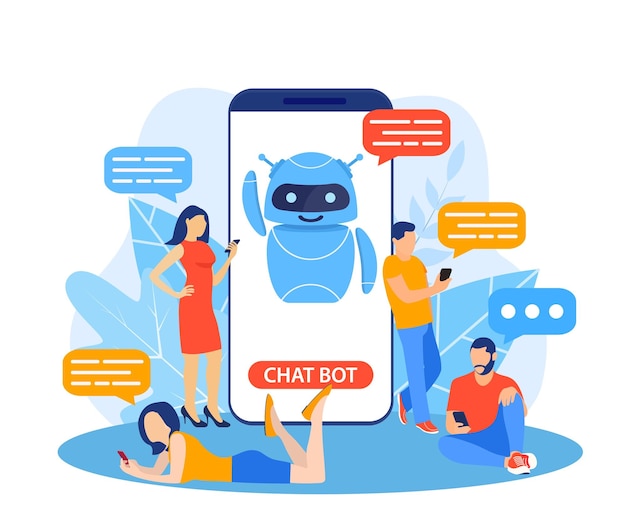 Chatbot ai and customer service concept