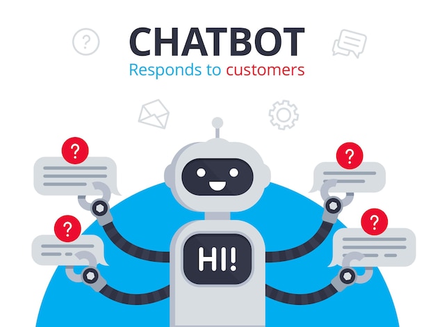 Chatbot vector flat illustration