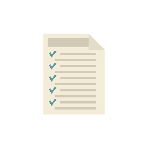 Check document online loan icon Flat illustration of check document online loan vector icon isolated on white background
