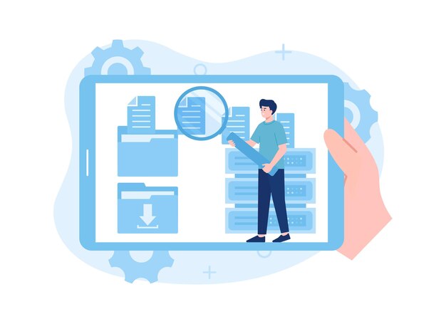 Check input data trending concept flat illustration