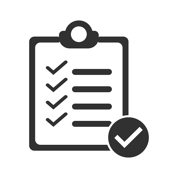 Check list icon isolated on white background Vector illustration