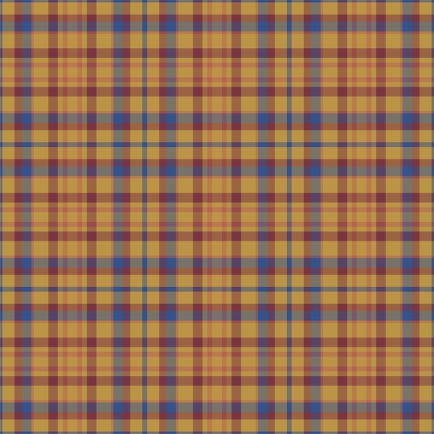 Check plaid seamless pattern. Vector background of textile ornament. Flat fabric design. Tartan.