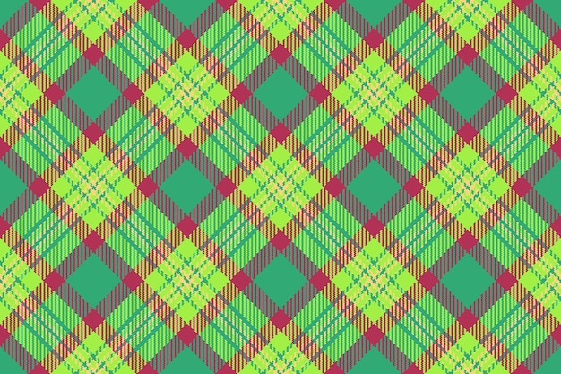 Check textile tartan of seamless pattern texture with a vector plaid fabric background