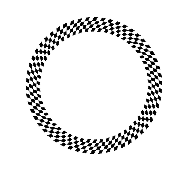 checkered circle frame circle race checker flag pattern checkerboard geometric pattern