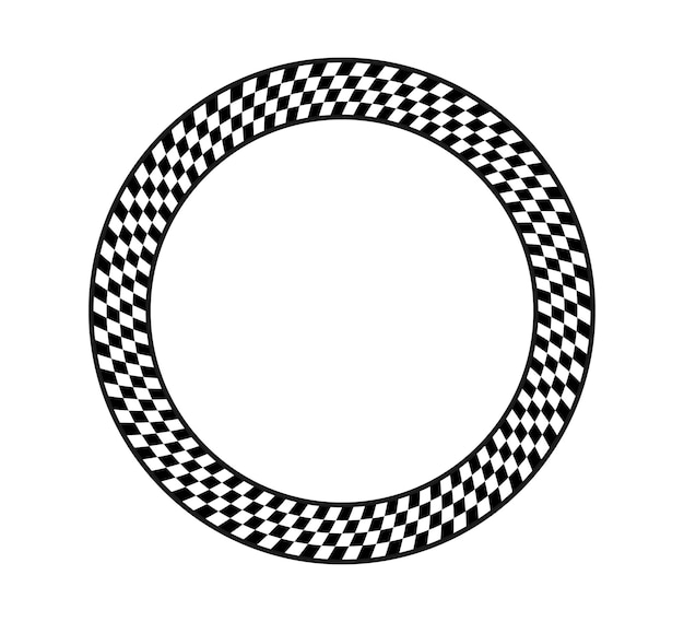 checkered circle frame circle race checker flag pattern checkerboard geometric pattern