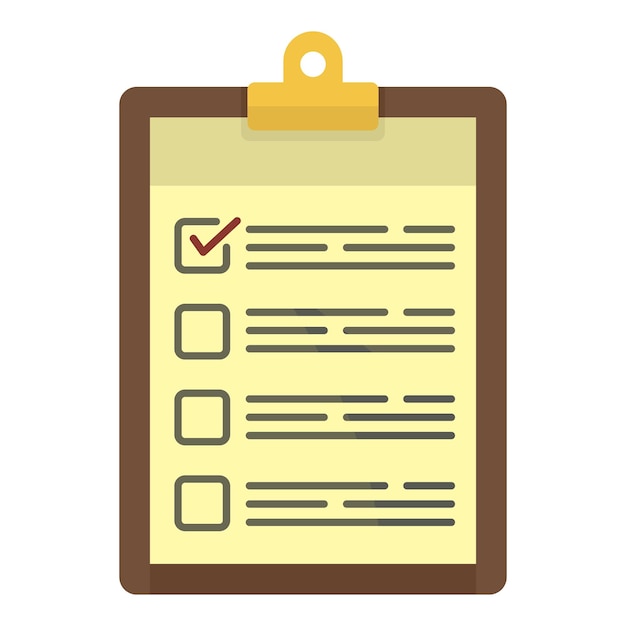 Checklist icon Flat illustration of checklist vector icon for web design