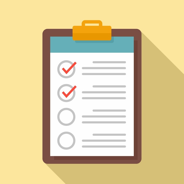 Checklist icon Flat illustration of checklist vector icon for web design