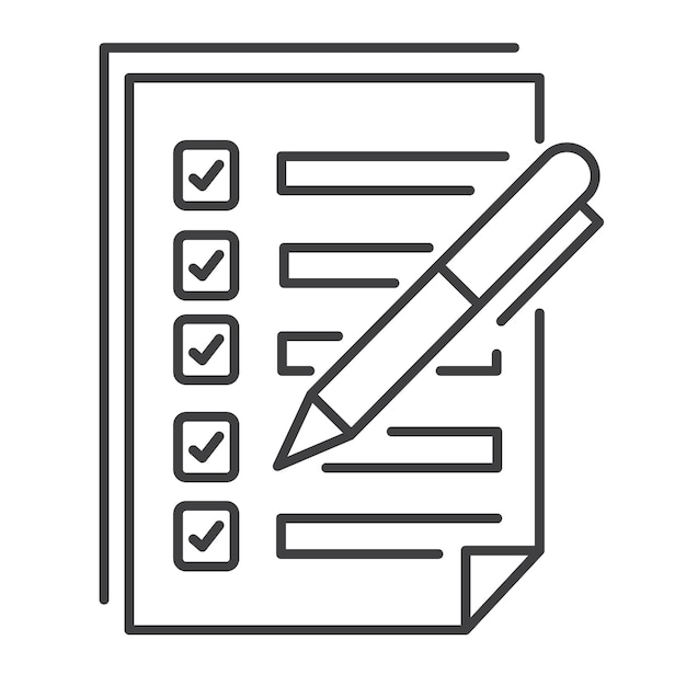 Checklist ToDo List Task List Planning Vector Icon Design