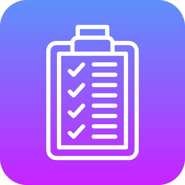 Checklist vector icon illustration of Chemistry iconset