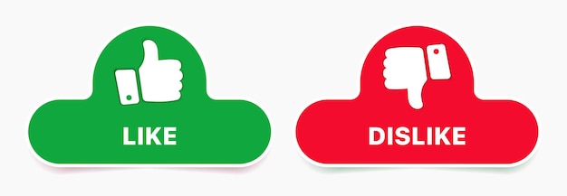 Checkmark, confirm, approve, appreciate, like symbol. Decline, reject, deny, dislike label badge