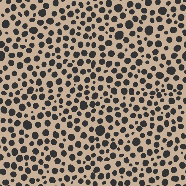 Cheetah animal skin vector hand drawn bohemian seamless pattern. Repeating texture animal print mini