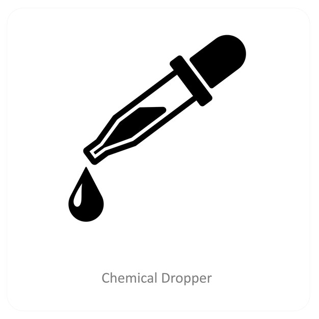 chemical dropper and tonic icon concept