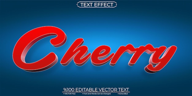 Cherry Editable and Scalable Text Effect