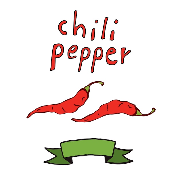 Chili pepper doodle