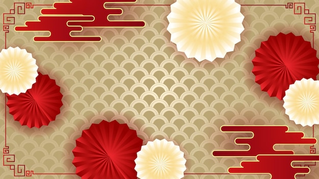 Chinese New Year Gradient Vector Background for Background Invitation