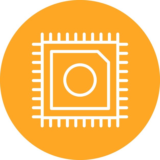 Chip vector icon illustration of Engineering iconset