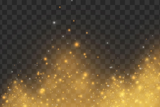 Christmas Abstract stylish light effect on a black transparent background.