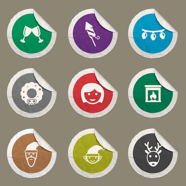Christmas icons set for web sites and user interface