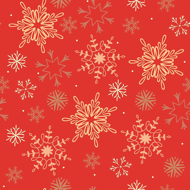 christmas seamless pattern with snowflakes. vector graphics.