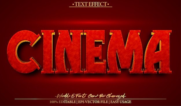 cinema film vector text effect editable alphabet movie red cinema camera digital photo tv