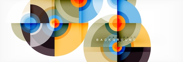 Circle abstract background with triangular shapes for modern design cover template brochure flyer