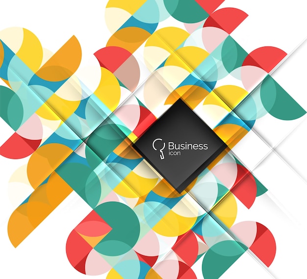 Circle and triangle abstract background Vector template background for workflow layout diagram number options or web design