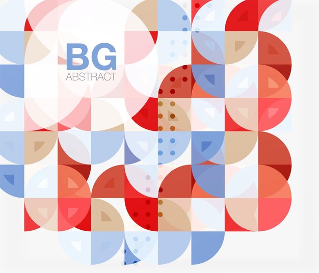 Circle concept composition on white Modern business or technology template