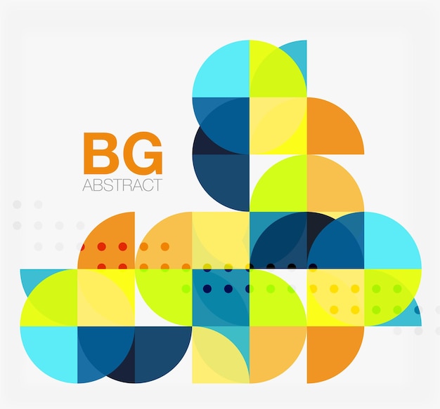 Circle concept composition on white Modern business or technology template