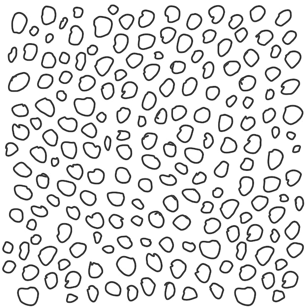 Circle doodle Repeating irregular circles shapes Sketch drawing Abstract monochrome wallpaper