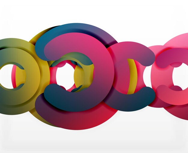 Circle geometric abstract background colorful business or technology design for web