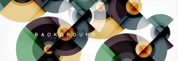 circle geometric composition abstract background design cover template brochure flyer