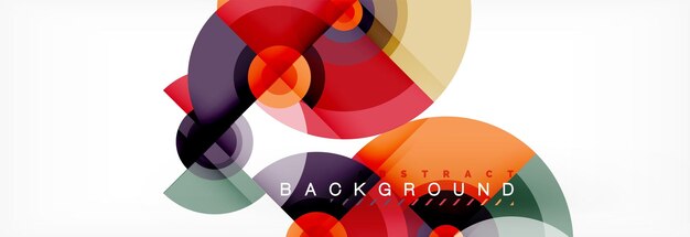 Circle geometric composition abstract background design cover template brochure flyer