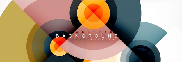 Circle geometric composition abstract background design cover template brochure flyer