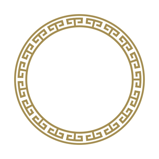 circle greek frame vector design
