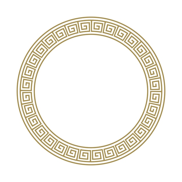 circle greek frame vector design