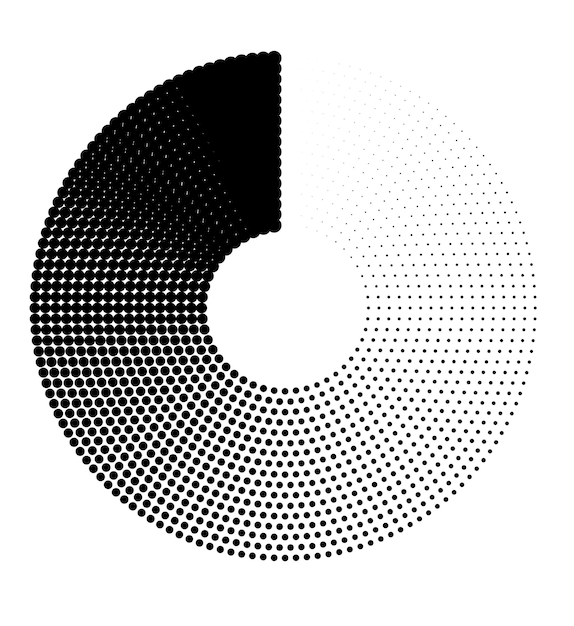 Circle half tone gradient background vector
