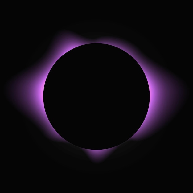circle illuminate light frame with color gradient