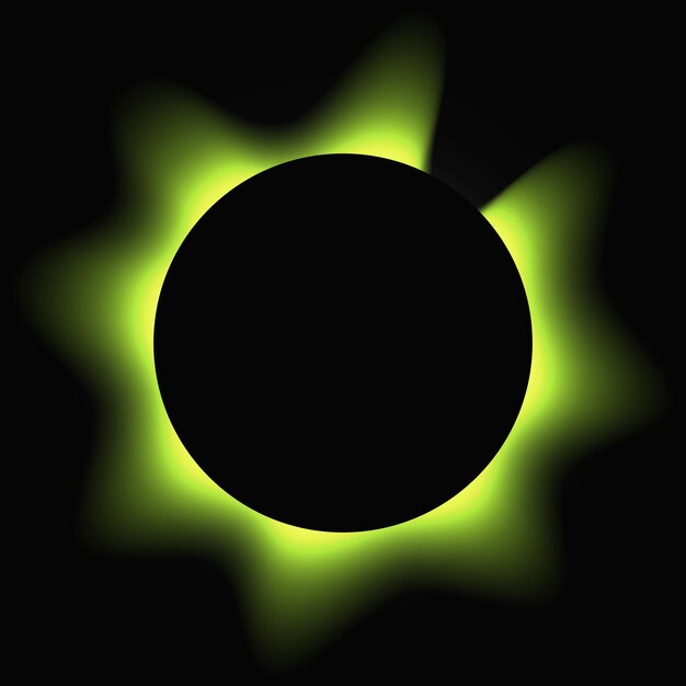 circle illuminate light frame with color gradient