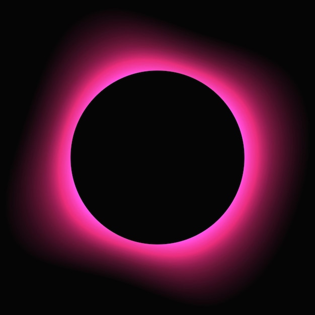 circle illuminate light frame with color gradient