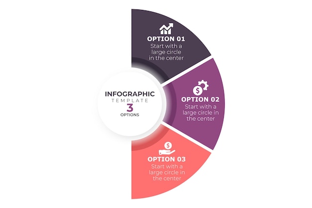Circle infographic vector illustration Numbered Circular Infographic Layout