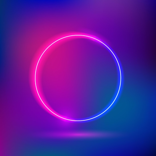 circle neon with gradient mesh background