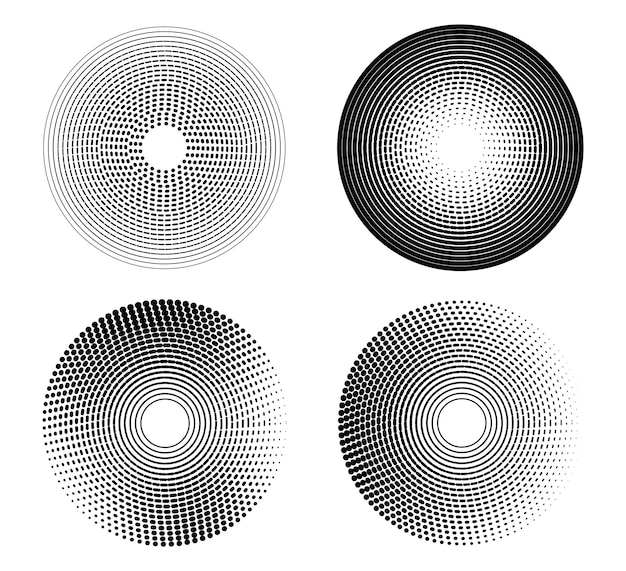 circle speed line halftone gradient line pattern background