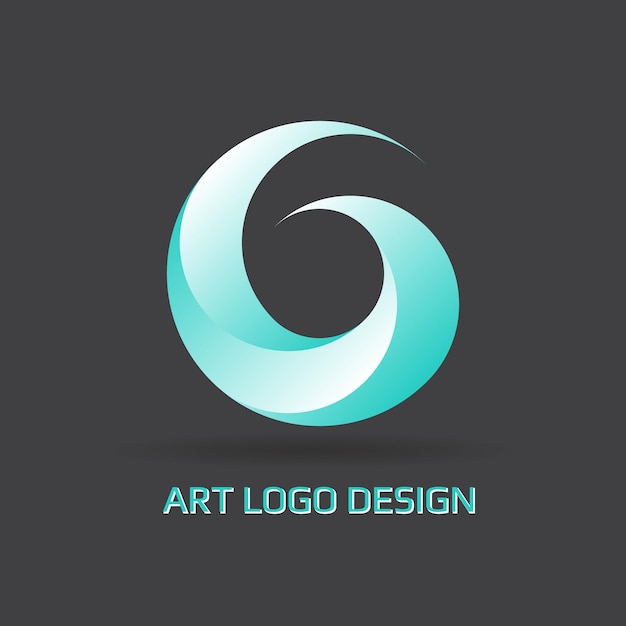 Circle swirl logo design elements pattern Vector abstract spiral symbol in line art style