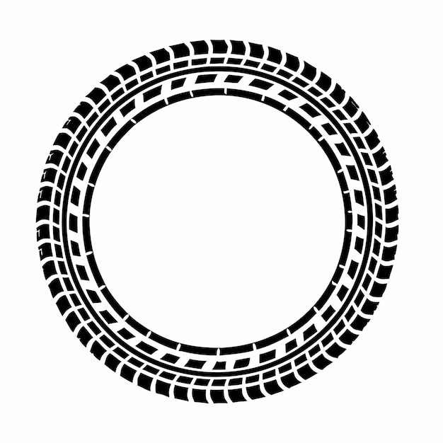 Circle tire track vector illustration 2