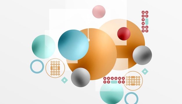 circles and elements geometric abstract background