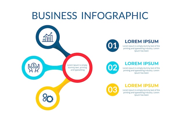 Circles business infographic design template