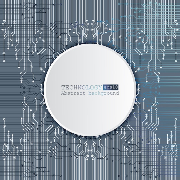 circuit board chipset Abstract technology background with  technological elements