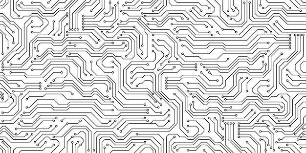 Circuit board seamless pattern motherboard tile