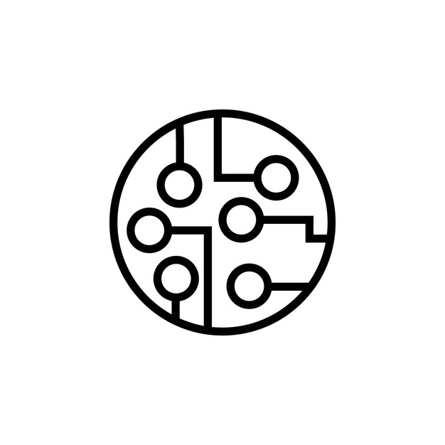circuit board technology icon vector design templates