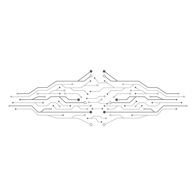 Circuit circle Template vector illustration icon design